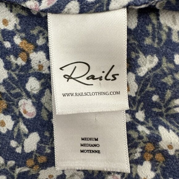 Rails Midi Tiered Dress Maple Blue Ditsy Floral Medium - Picture 13 of 13